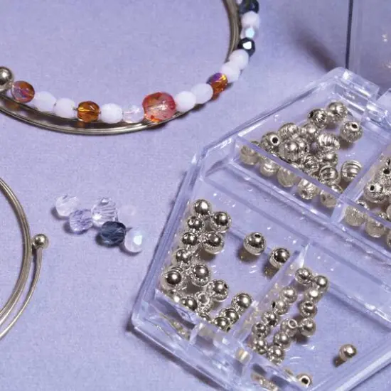 The Beadsmith&reg; 3-4mm Silver Plated Memory Wire End Caps {4}