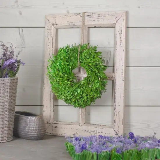 10" Green Foliage Artificial Spring Wreath {3}