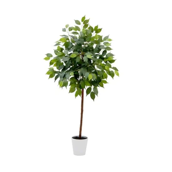 4ft. Artificial Ficus Tree with Decorative Planter {1}
