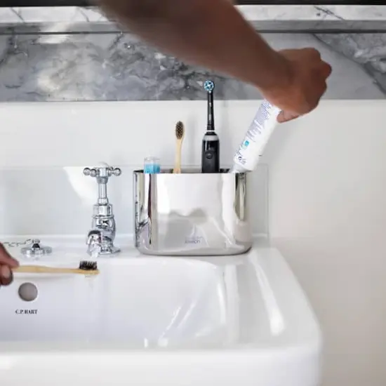 Joseph Joseph EasyStore Luxe Large Stainless-steel Toothbrush Caddy {6}