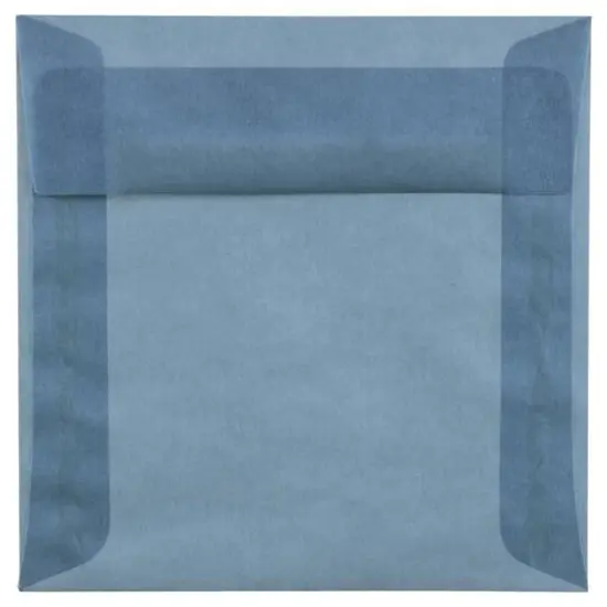 JAM Paper 6.5" x 6.5" Square Translucent Vellum Envelopes, 25ct. Surf Blue {1}