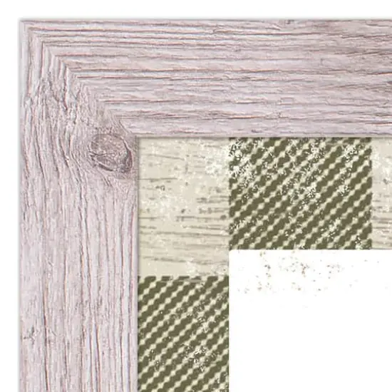 Green Buffalo Check Holiday Phrases Print in Western White Frame {4}