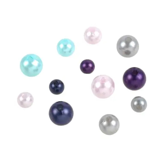 Purple Pearl Plastic Mix Craft Beads by Bead Landing&trade; {4}