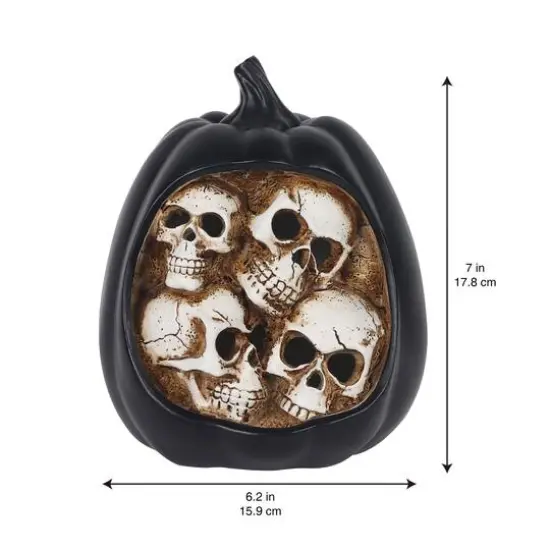 7" Skull Pumpkin LED Tabletop Accent by Ashland&reg; {4}