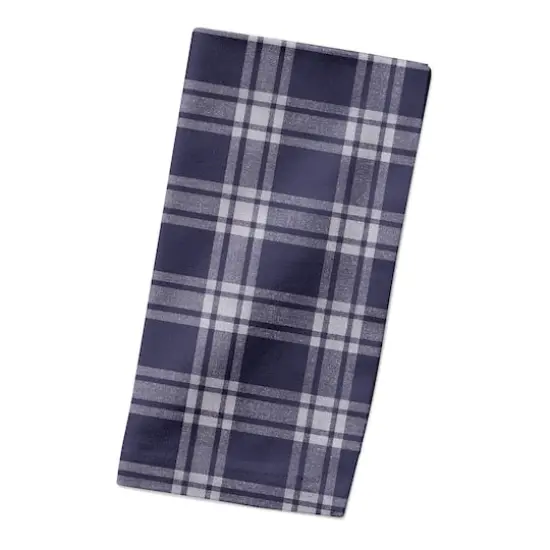 Navy Plaid 10" x 10" Poly Twill Napkin {3}