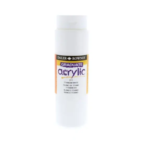 Daler-Rowney&reg; Graduate Acrylic, 500mL White {1}