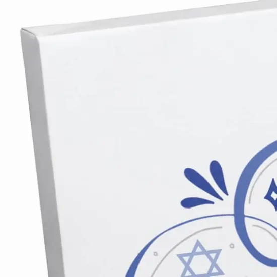 Happy Hanukkah Retro 16x20 Canvas Wall Art {4}