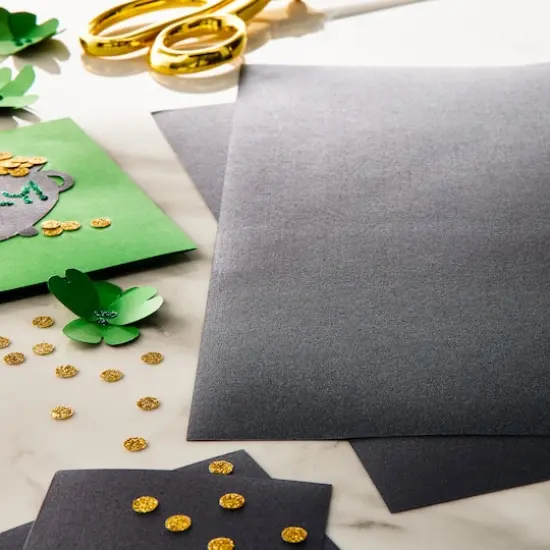 Black Shimmer 8.5" x 11" Cardstock Paper by Recollections&trade;, 100 Sheets {3}