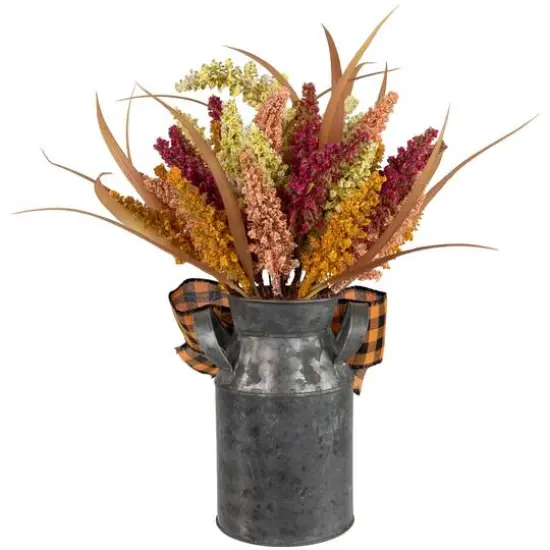 18" Autumn Harvest Foliage in Canister Floral Decoration {5}