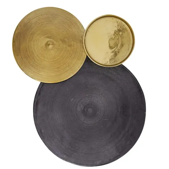 26" Black & Gold Aluminum Contemporary Wall D&eacute;cor {1}