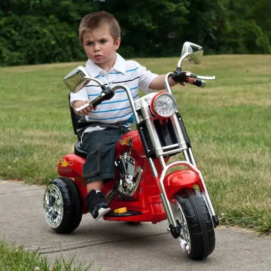 Toy Time Red Battery Operated Ride-On Motorcycle {3}