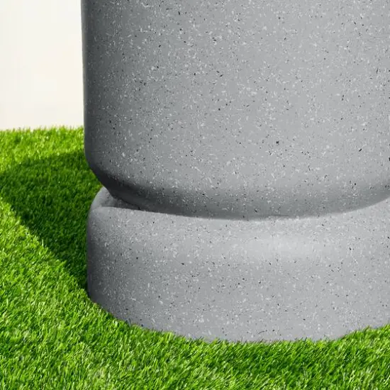 Glitzhome&reg; 17" Multifunctional Faux Terrazzo Stool Gray {8}