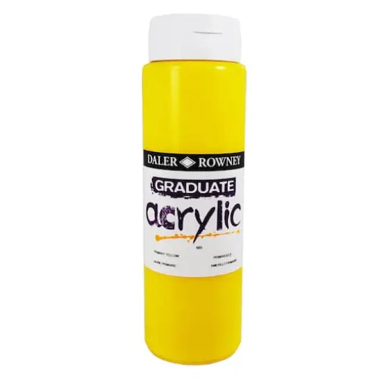 Daler-Rowney&reg; Graduate Acrylic, 500mL Primary Yellow {1}