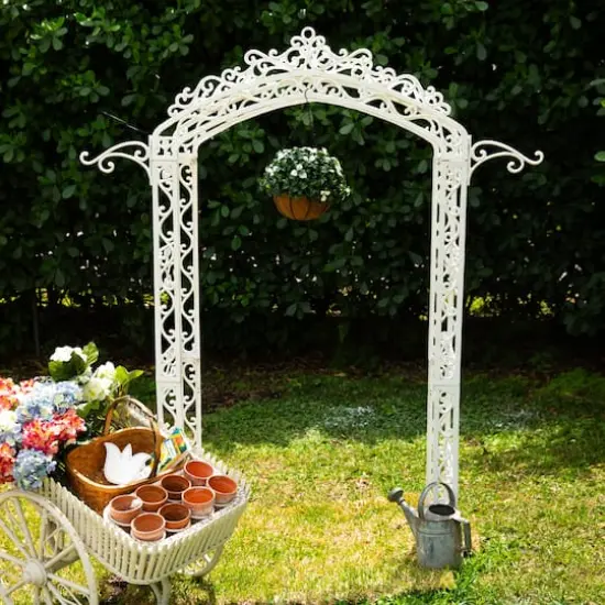 18in. UV Resistant Artificial Gardenia Hanging Basket (Indoor/Outdoor) {10}