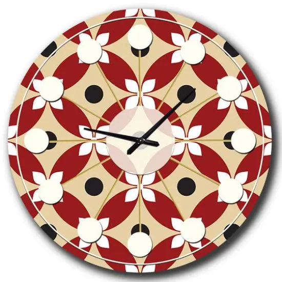 Designart 'Retro Pattern Abstract Design Xiii Mid-Century Modern Wall Clock {3}