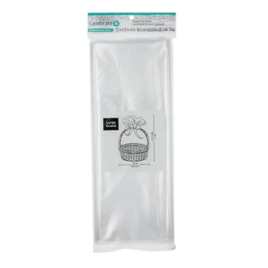 Large Clear Basket Gift Bags by Celebrate It&trade;, 12ct. {1}