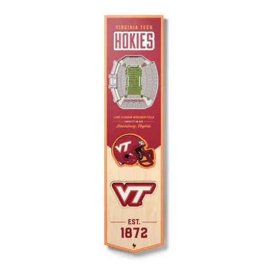 College 3D StadiumView Banner Virginia Tech Hokies {1}