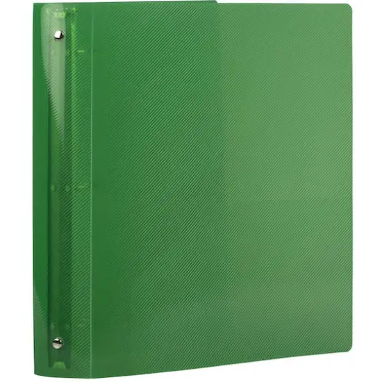 JAM Paper Designders&reg; 1.5" Green Plastic 3 Metal Ring Binder {3}