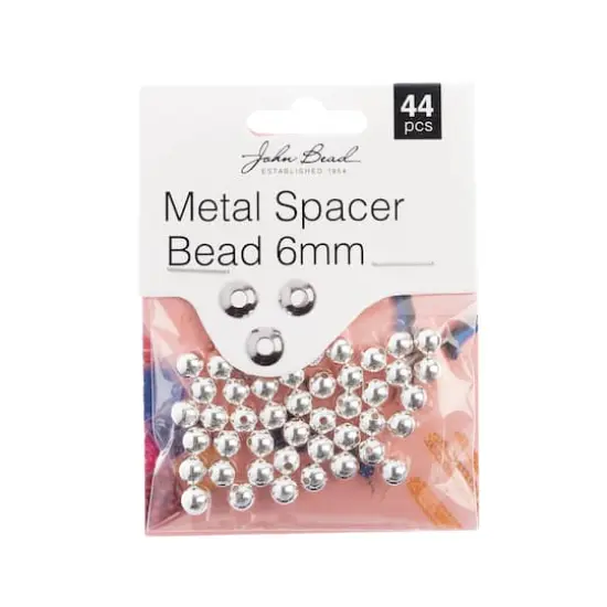 John Bead Must Have Findings 6mm Metal Spacer Beads Silver {1}