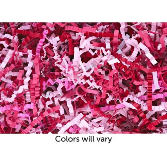 Essentials by Leisure Arts Crinkle Shred Box, 5lb. Assorted Red {1}