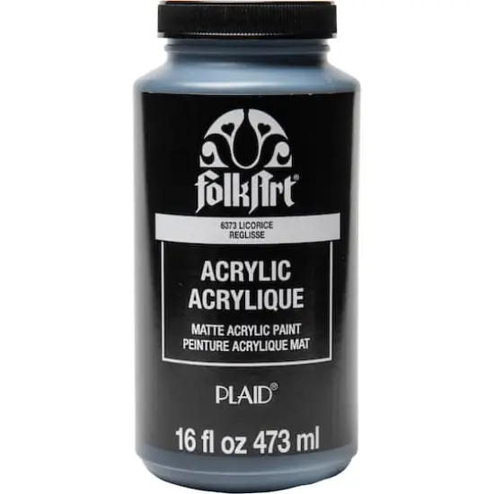 FolkArt&reg; 16oz. Matte Acrylic Paint 6373 Licorice {1}