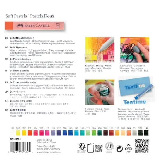 Faber-Castell&reg; Full Length 24 Color Soft Pastel Stick Set {7}