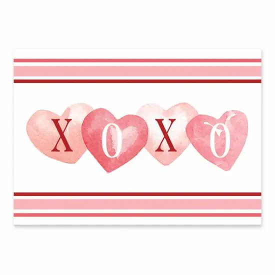 XOXO Hearts And Stripes Tabletop Canvas {1}