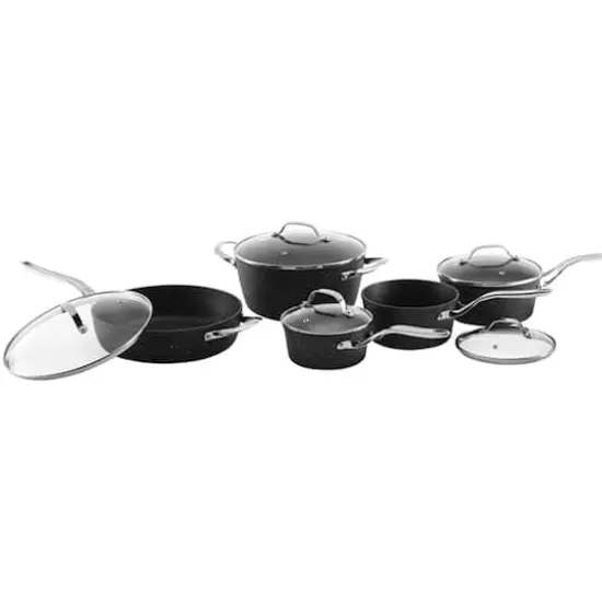 THE ROCK by Starfrit 10-Piece Cookware Set With Stainless Steel Handles {4}