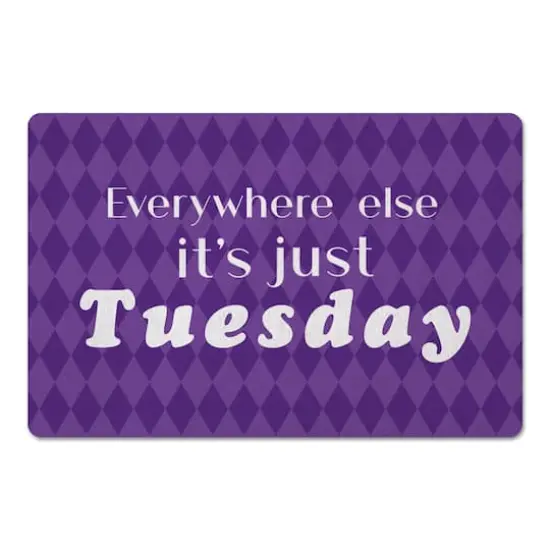 Everywhere Just Tuesday Mardi Gras Floor Mat {1}