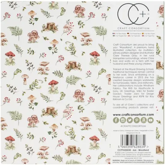 Craft Consortium Woodland Double-Sided Paper Pad, 6" x 6" {3}