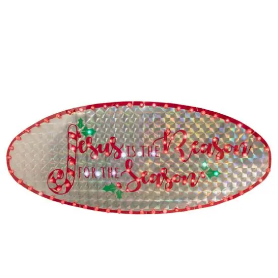43" LED Holographic Merry Christmas Sign Outdoor D&eacute;cor {1}