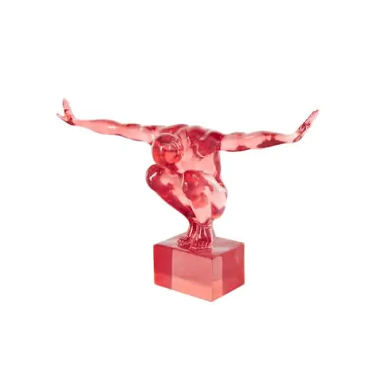 19" Posing Decorative Sculpture Pink {4}