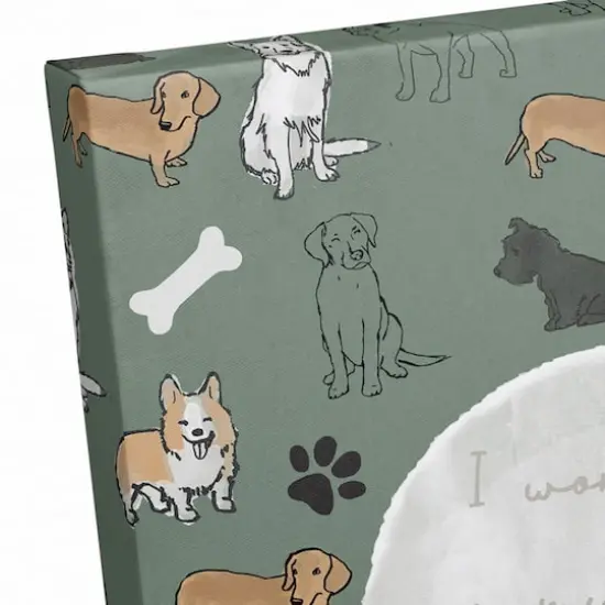 I Work Hard for My Dog Canvas Wall Art {4}