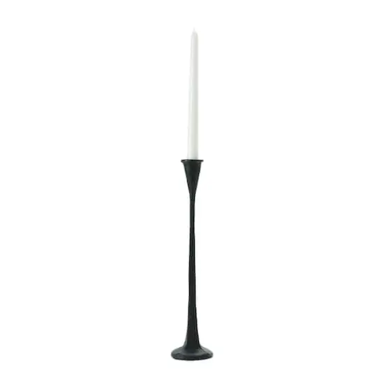 Hello Honey&reg; 14'' Black Cast Iron Taper Candle Holder {4}