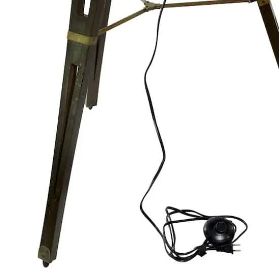 62.5" Brown Metal Industrial Floor Lamp {6}