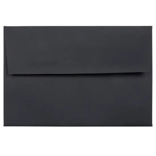 JAM Paper A8 Foil Lined Invitation Envelopes, 50ct. Black Linen with Silver Foil {4}