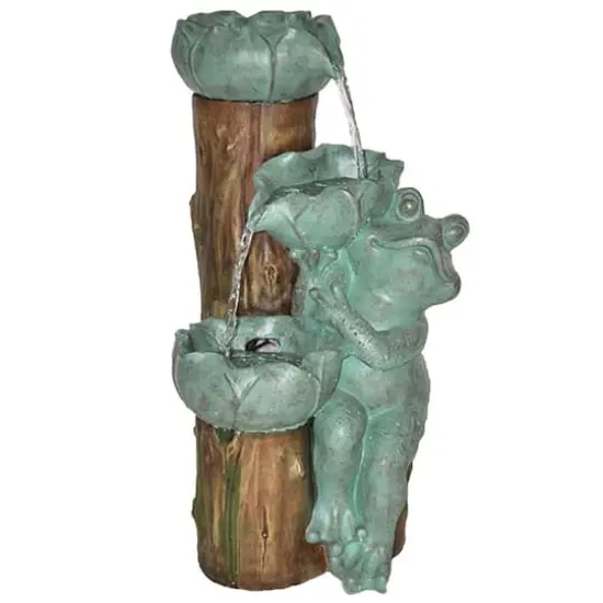 Santa's Workshop 22" Frog Fountain {1}