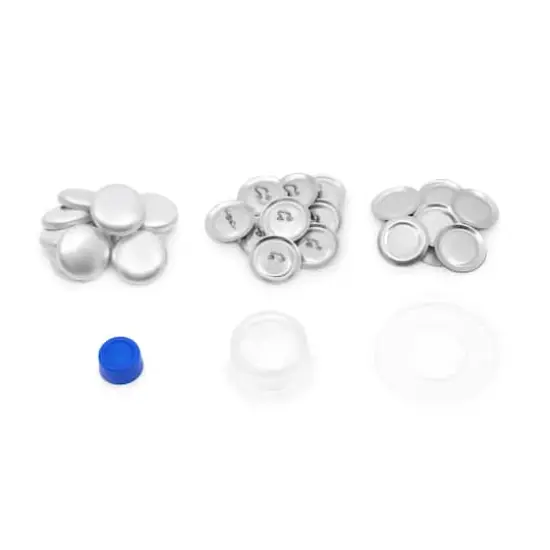 Dritz&reg; 3/4'' Nickel Craft Cover Button Kit with Tools, 18 Sets {5}
