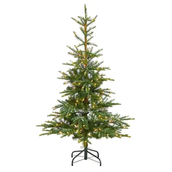 5ft. Pre-Lit Layered Washington Spruce Artificial Christmas Tree, Clear Lights {1}