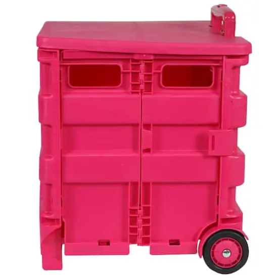 Everything Mary Collapsible Rolling Cart with Lid Pink {13}