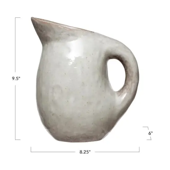 Hello Honey&reg; 10" Neutral Reactive Glaze Stoneware Pitcher {1}