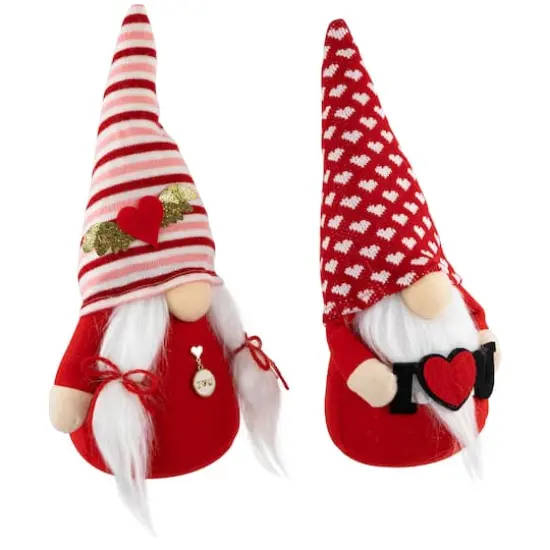 12" Plush I Heart U Valentine's Day Gnomes Set {5}