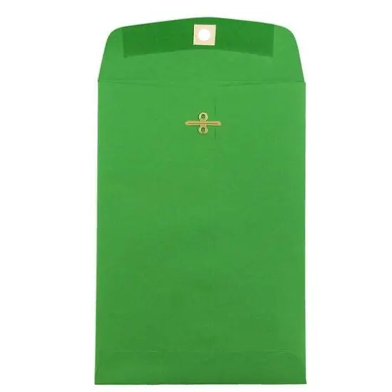 JAM Paper 6" x 9" Open End Clasp Closure Envelopes, 50ct. Green {2}