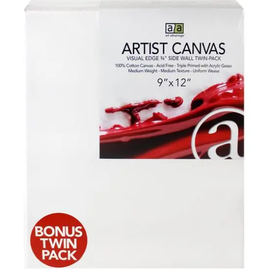 Art Advantage&reg; 2 Pack Visual Edge Artist Canvas {1}
