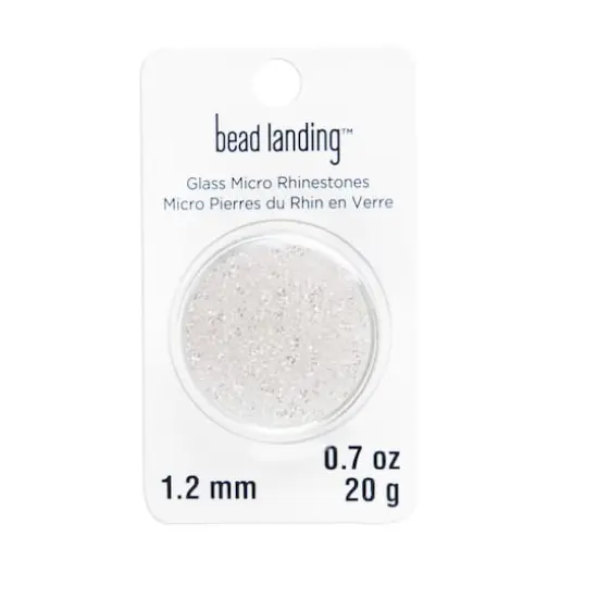 1.2mm Glass Micro Rhinestones by Bead Landing&trade;, 0.7oz. Clear {1}