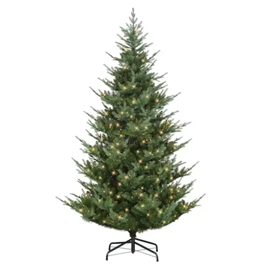 9ft. Pre-Lit Hillside Spruce Artificial Tree, Clear LED Lights {1}