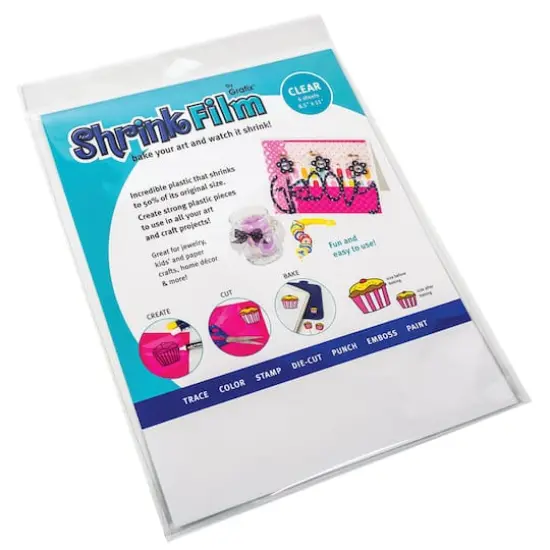 Grafix&reg; 8.5" x 11" Clear Shrink Film, 6ct. {1}