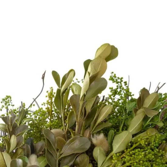 10" Mixed Foliage & Willow Bud Wreath {4}