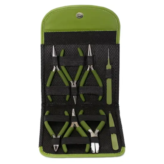 The Beadsmith&reg; Fashion Color Plier Set & Clutch Olive {4}