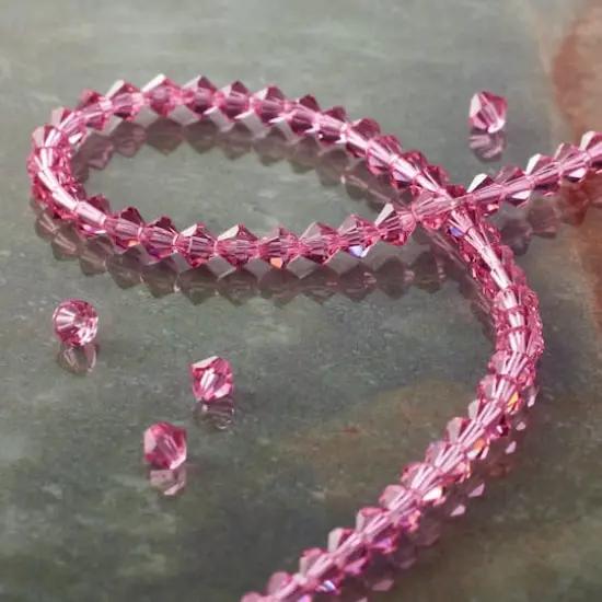 Preciosa Glass Crystal Bicone Beads, 4mm by Bead Landing&trade; Rose {3}